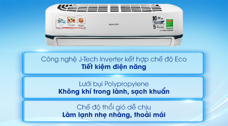 Chức năng của máy lạnh Inverter Sharp AH-X18XEW