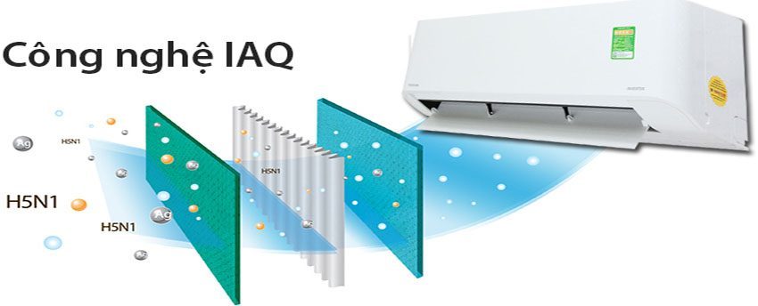 Công nghệ IAQ của máy lạnh Inverter Toshiba H13PKCVG-V