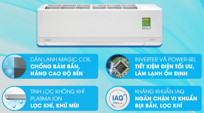 Chức năng của máy lạnh Inverter Toshiba RAS-H10J2KCVRG-V