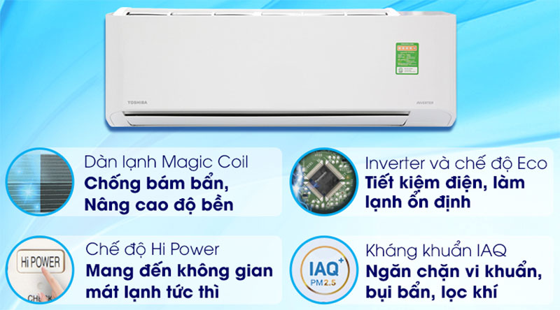 Chức năng của máy lạnh Inverter Toshiba RAS-H13C1KCVG-V