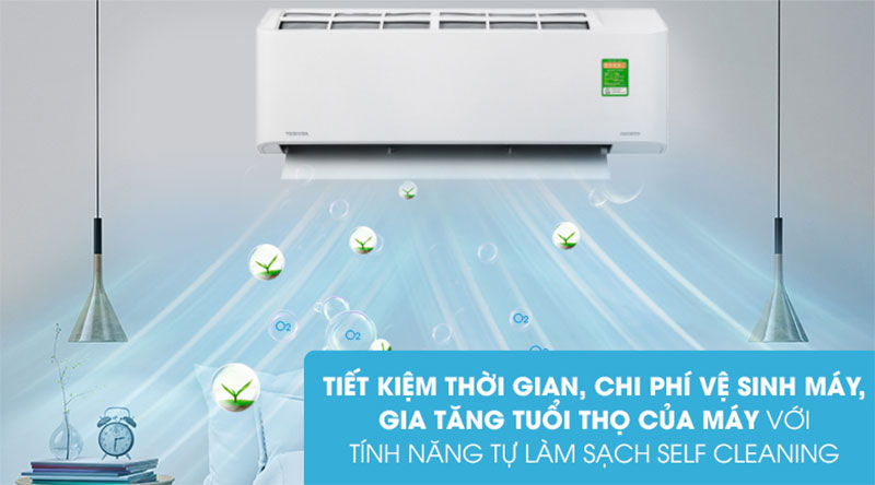 Chức năng tự làm sạch của máy lạnh Inverter Toshiba RAS-H13C2KCVG-V/H13C2ACVG-V