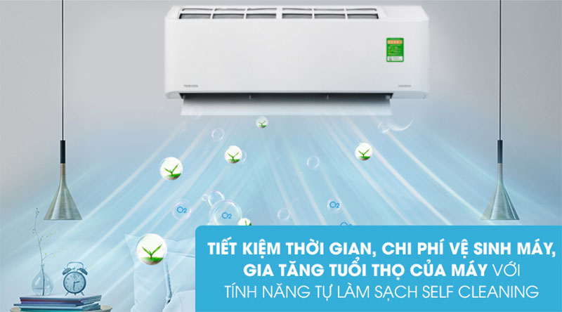 Chức năng tự làm sạch của máy lạnh Inverter Toshiba RAS-H18C2KCVG-V/H18C2ACVG-V