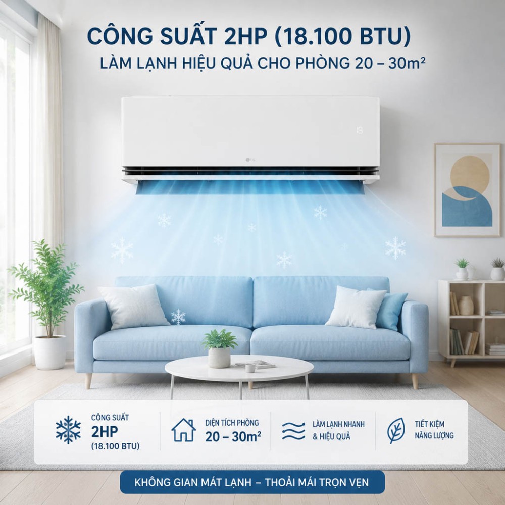 Máy lạnh LG Inverter 2 HP IDC-18M1 - Hàng chính hãng