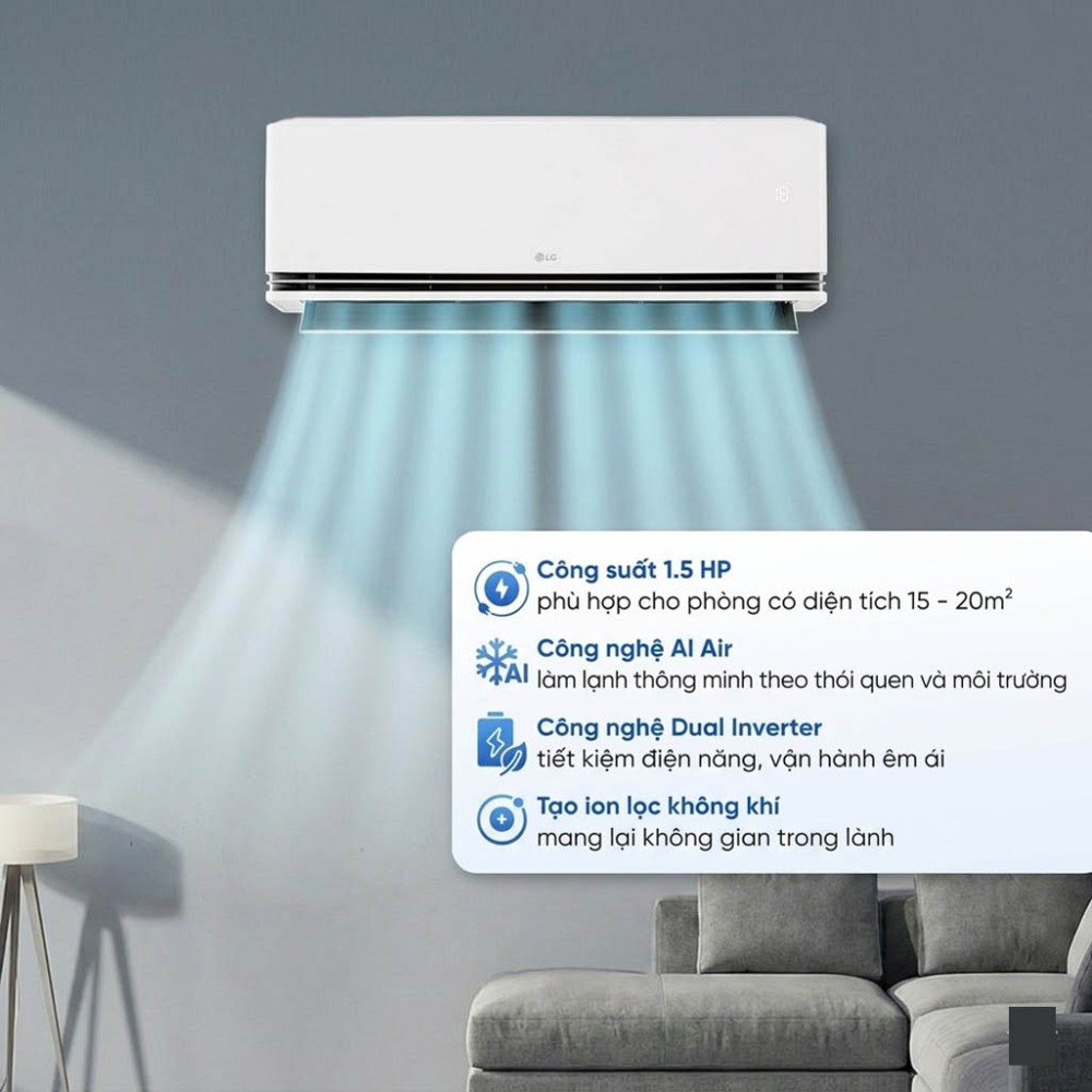 Máy lạnh LG Inverter 1.5HP IDC-12M1 - Hàng chính hãng