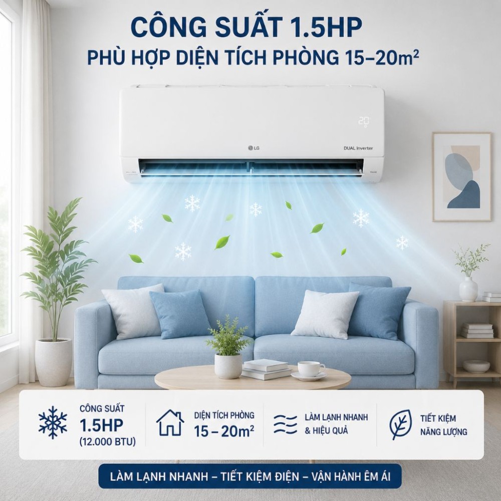 Máy lạnh LG Inverter 1.5 HP IEC12G2 - Hàng chính hãng