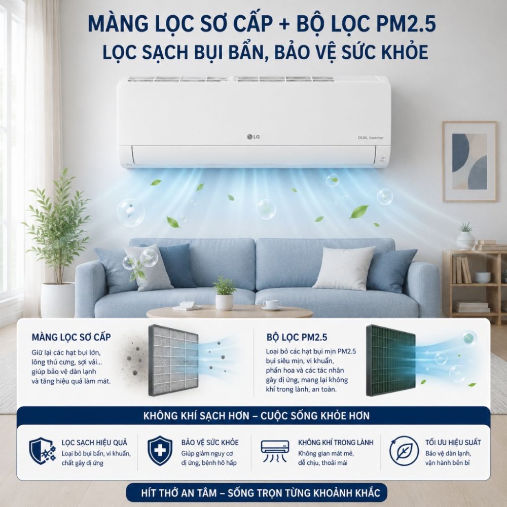 Máy lạnh LG Inverter 1.5 HP IEC12G2 - Hàng chính hãng