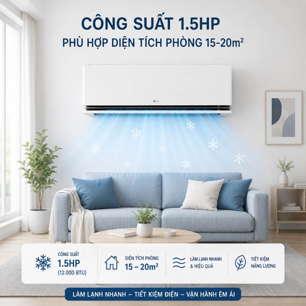 Máy lạnh LG Inverter 1.5HP IDC-12M1 - Hàng chính hãng