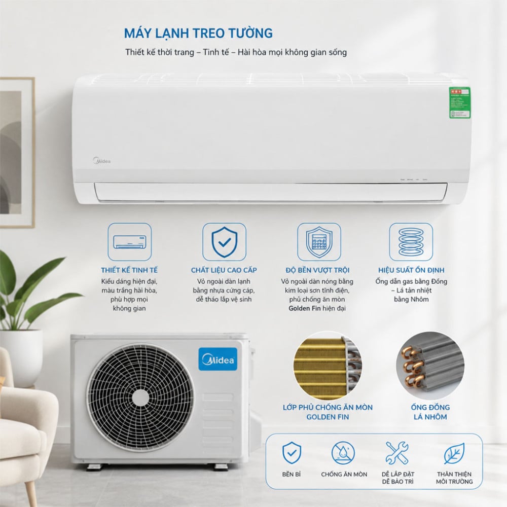 Máy lạnh Midea 2HP MSAFII-18CRN8 - Hàng chính hãng