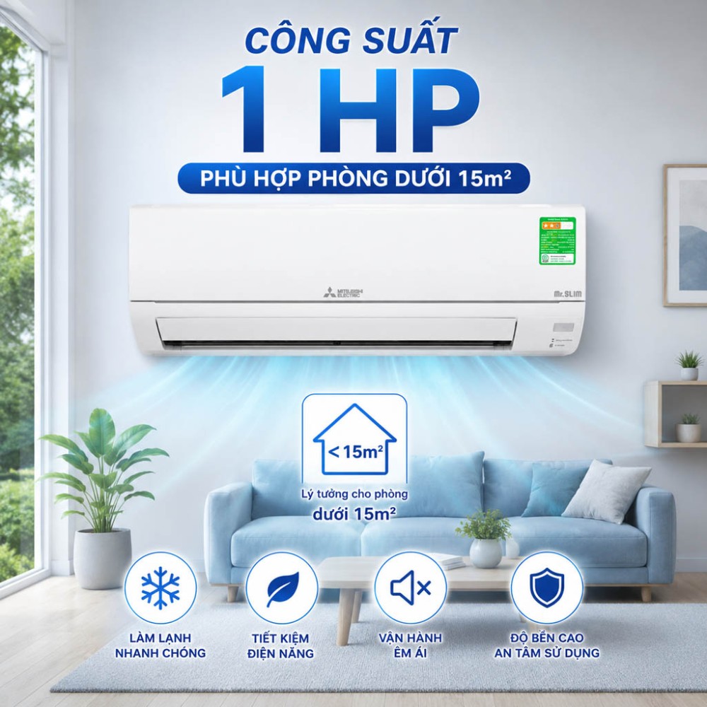 Máy lạnh Mitsubishi Electric 1 HP MS/MU-JS25VF - Hàng chính hãng