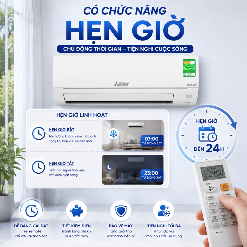 Máy lạnh Mitsubishi Electric 1 HP MS/MU-JS25VF - Hàng chính hãng