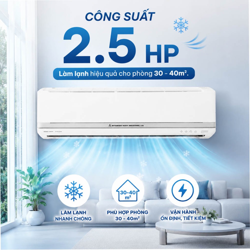 Máy lạnh Mitsubishi Heavy 2.5HP SRK24CS-S5 - Hàng chính hãng