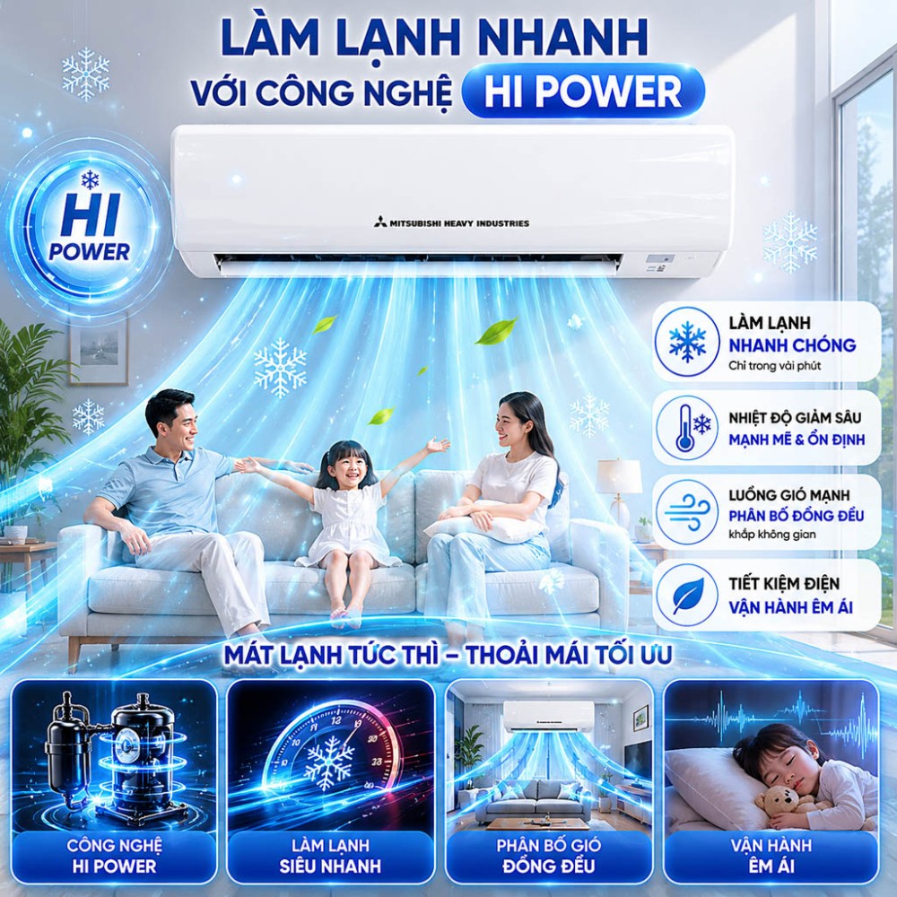 Máy lạnh Mitsubishi Heavy SRK-09CTR-S5 - Hàng chính hãng