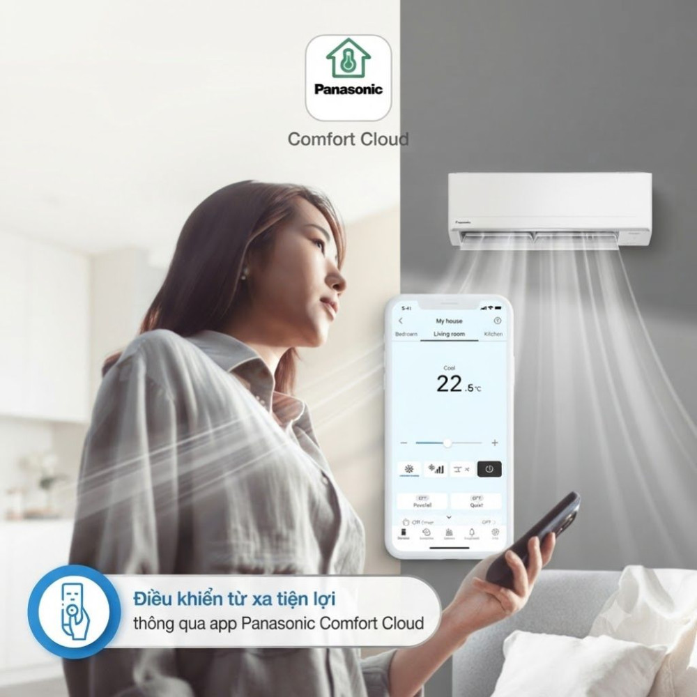 Máy lạnh Panasonic Inverter 1.5 HP CU/CS-PU12CKH-8D - Hàng chính hãng