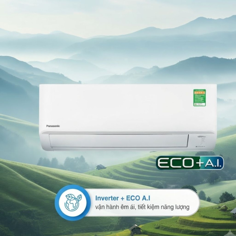 Máy lạnh Panasonic Inverter 1.5 HP CU/CS-PU12CKH-8D - Hàng chính hãng