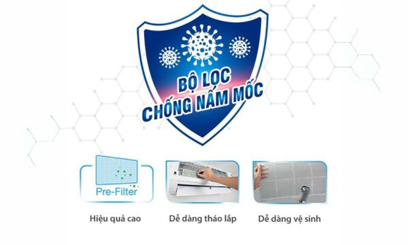 Công nghệ Magic Coil kháng khuẩn, khử mùi, chông nấm mốc hiệu quả