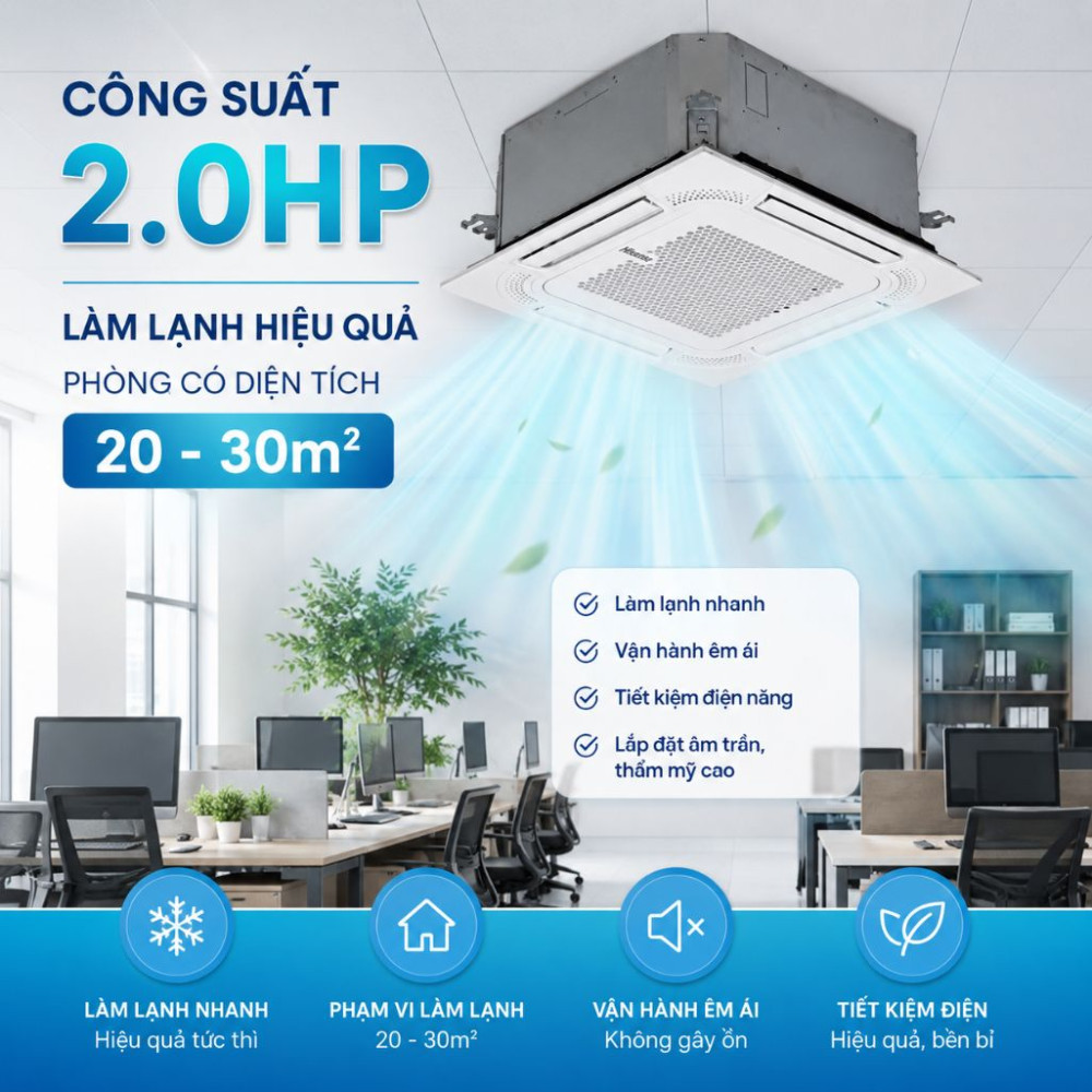 Máy lạnh âm trần Hisense 2.0HP AUC-18CR4RMJA - Hàng chính hãng