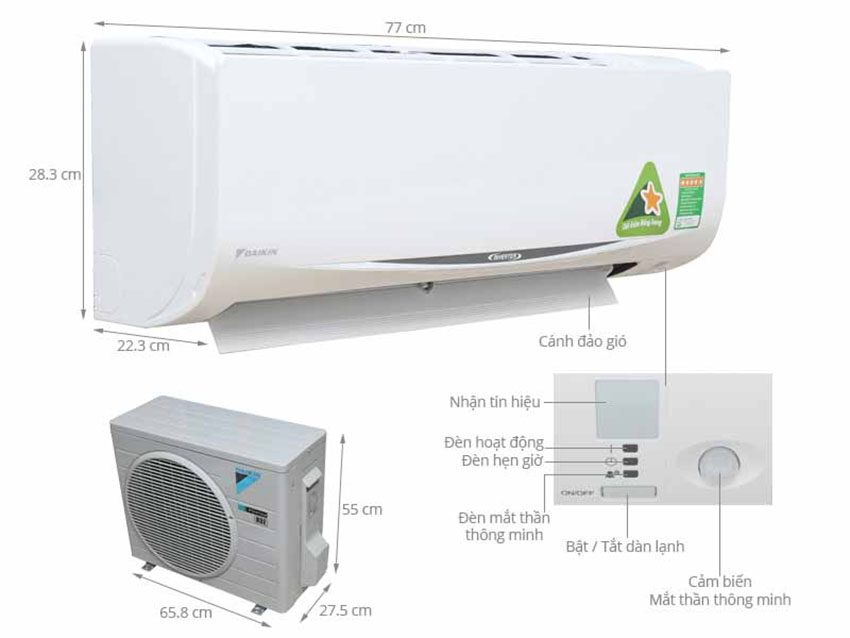 Chi tiết của Máy lạnh inverter Daikin FTKC71TVMV