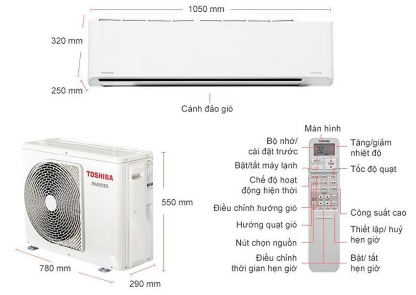 Chi tiết của Máy lạnh inverter Toshiba RAS-H18PKCVG-V