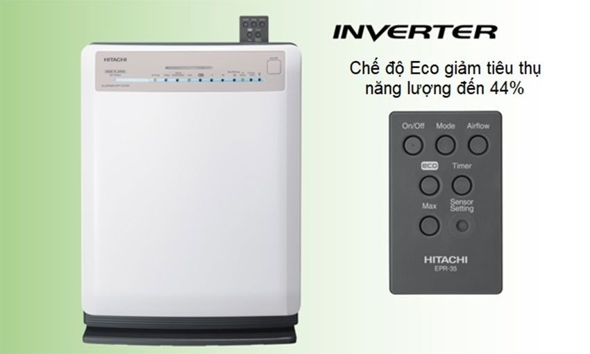 Máy lọc không khí Inverter Hitachi EP-PZ50J ứng dụng công nghệ Inverter tiết kiệm điện hiệu quả
