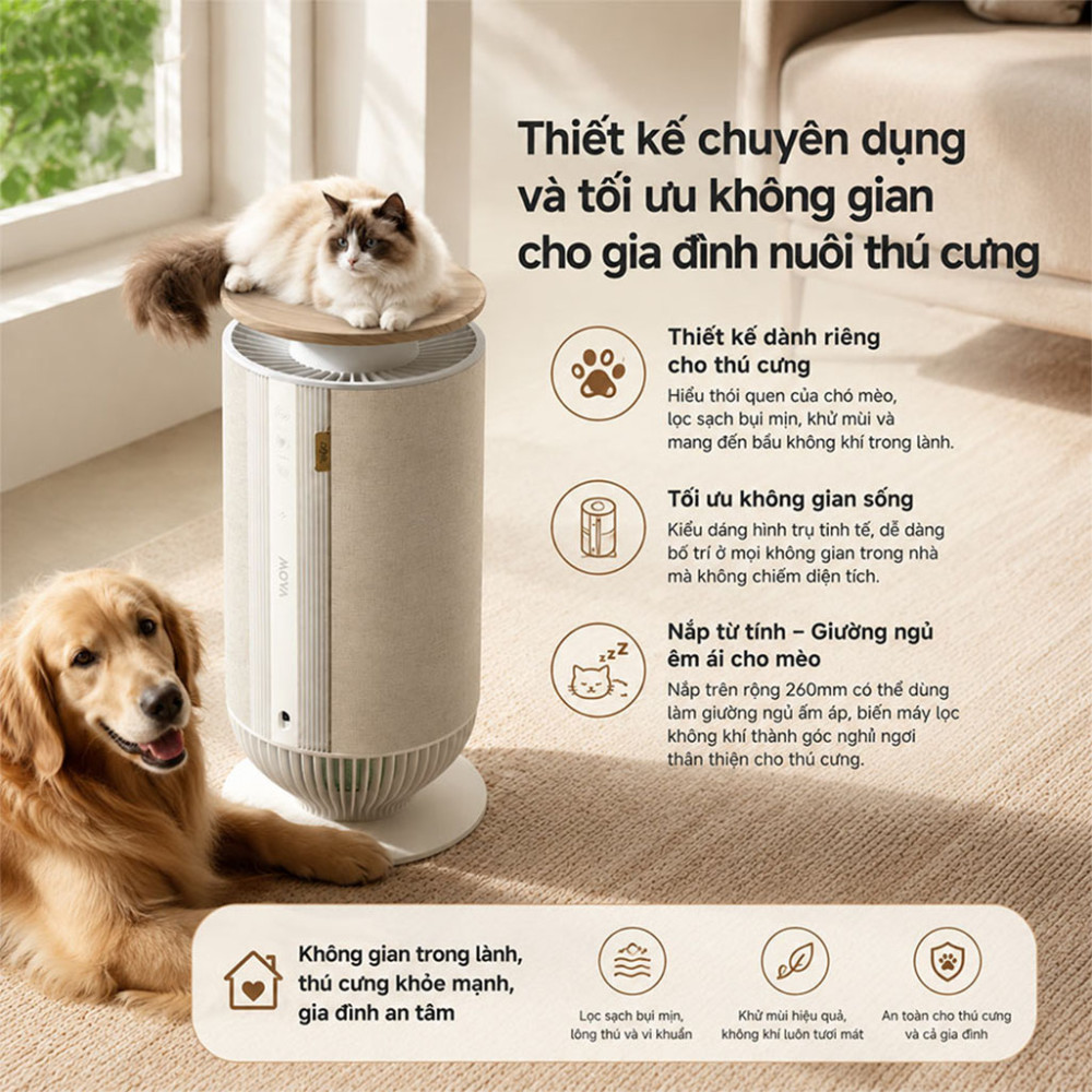 Máy lọc không khí Mova Puris P10 Air Purifier - Hàng chính hãng