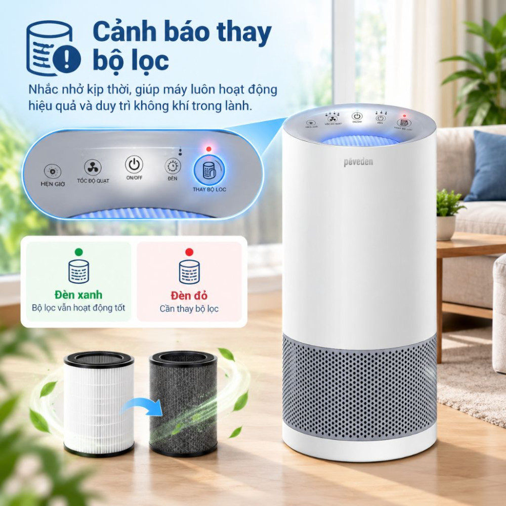 Máy lọc không khí Paveden PAP-36HEPA - Hàng chính hãng