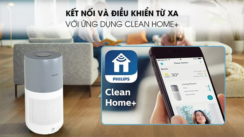 Ứng dụng Clean Home+ của Máy lọc không khí Philips AC2936/13