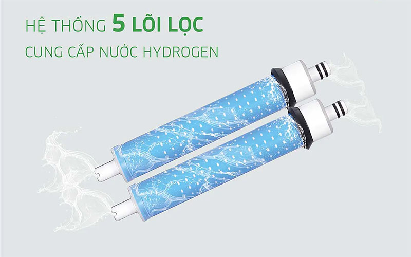 5 lõi lọc của Máy lọc nước Hydrogen Kangaroo KG400HD