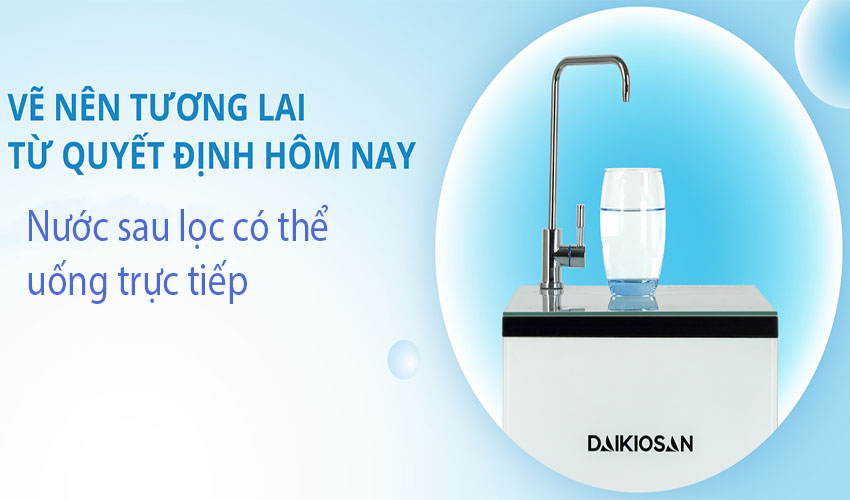 Nước sau lọc có thể uống trực tiếp của Máy lọc nước RO Daikiosan DSW-42010G