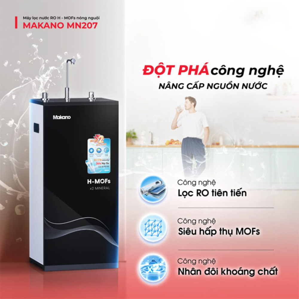 Máy lọc nước RO H-Mofs nóng nguội Makano MN207 - Hàng chính hãng