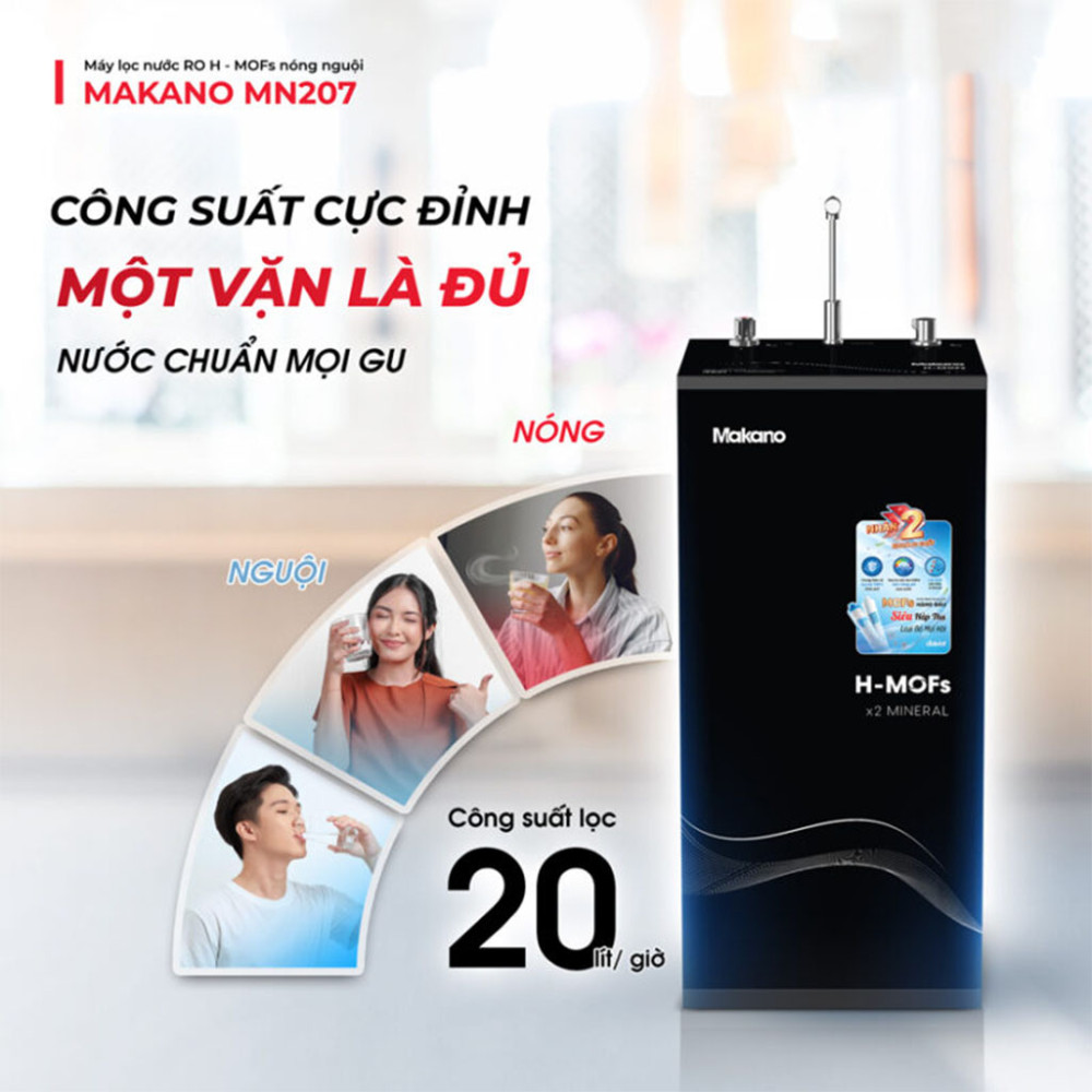 Máy lọc nước RO H-Mofs nóng nguội Makano MN207 - Hàng chính hãng