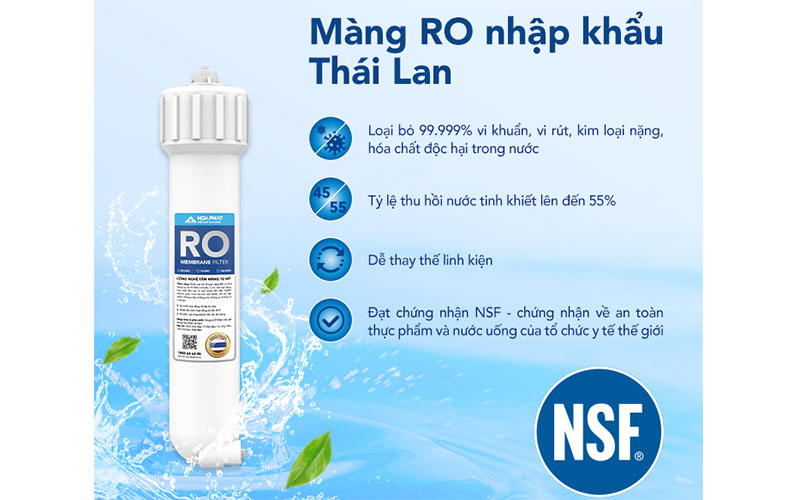 Màng lọc RO của Máy lọc nước RO tủ đứng Hòa Phát HPR522