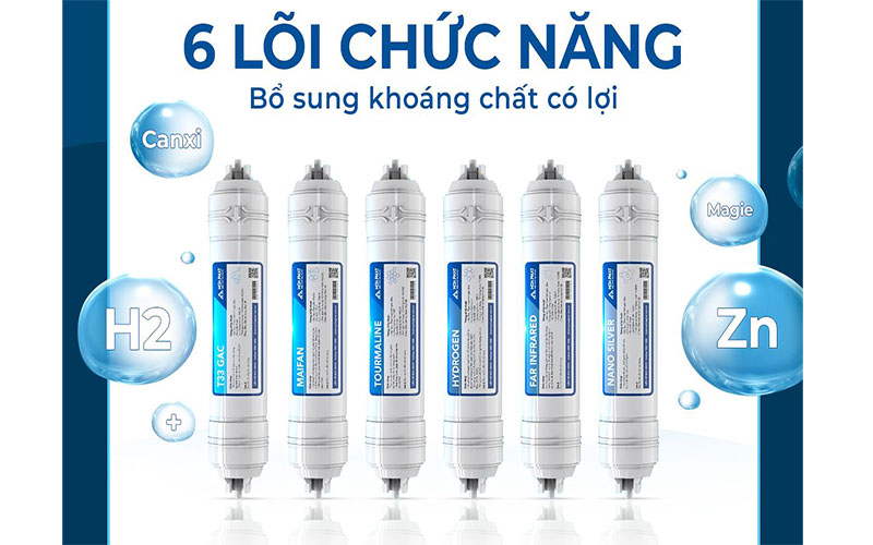 6 cấp chức năng của Máy lọc nước RO tủ đứng Hòa Phát HPR522