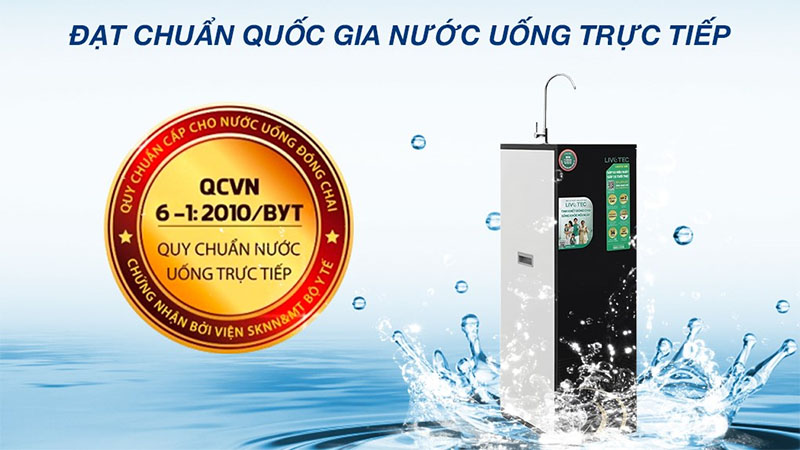 Nước đạt chuẩn của Máy lọc nước RO tủ đứng Hòa Phát HPR529