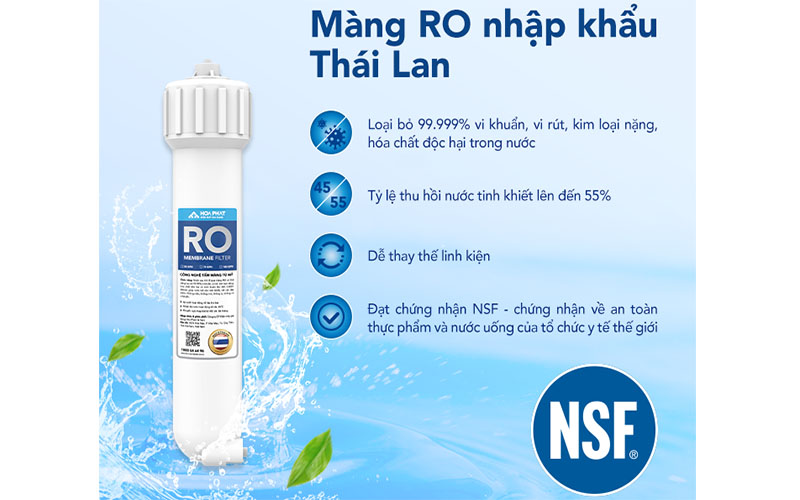 Màng lọc RO của Máy lọc nước RO tủ đứng Hòa Phát HPR529