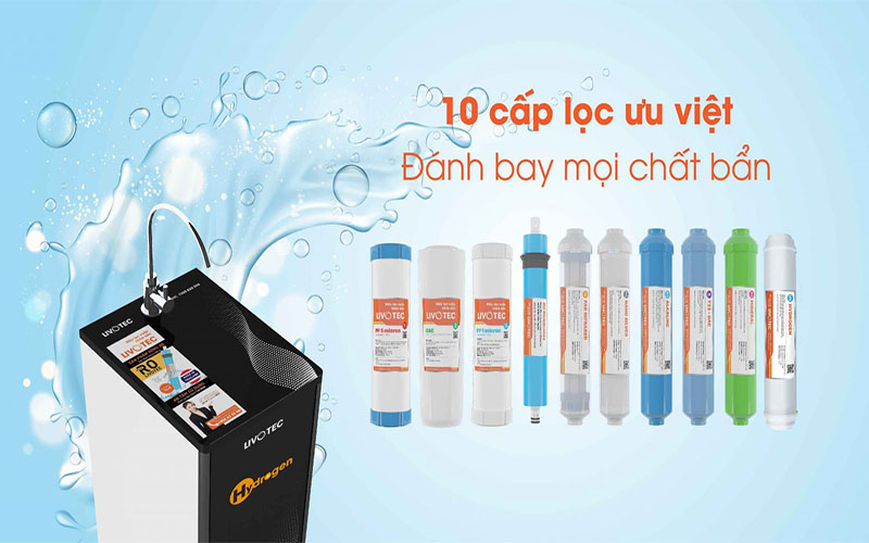 Hệ thống lõi lọc của Máy lọc nước RO Livotec LRC110-H 