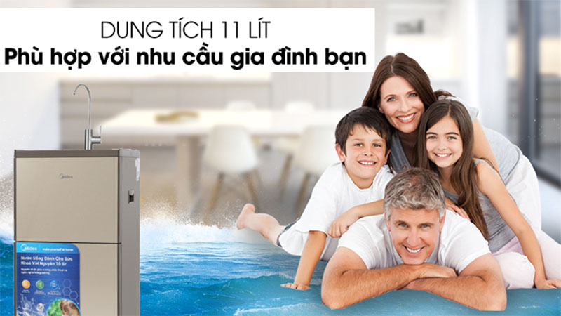 Dung tích bình nước của Máy lọc nước RO Midea MWP-S0820MR 8 lõi