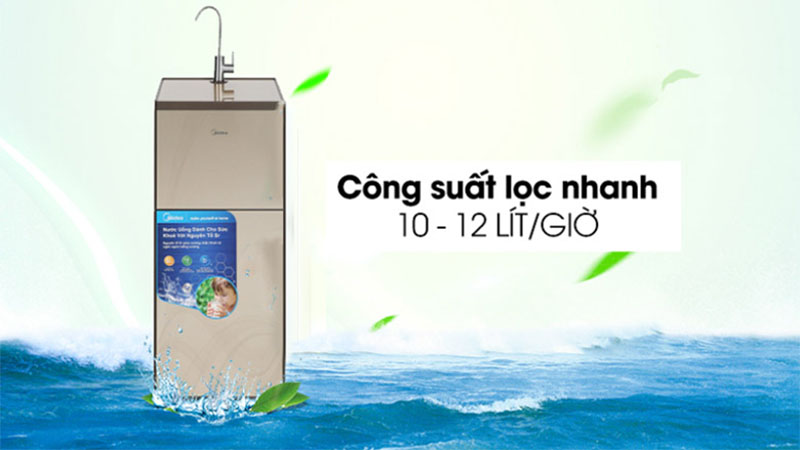 Công suất lọc của Máy lọc nước RO Midea MWP-S0820MR 8 lõi