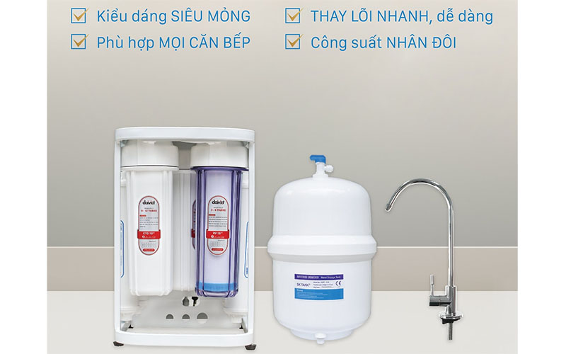 Máy lọc nước RO không vỏ tủ dùng cốc Makano MKW-35008D
