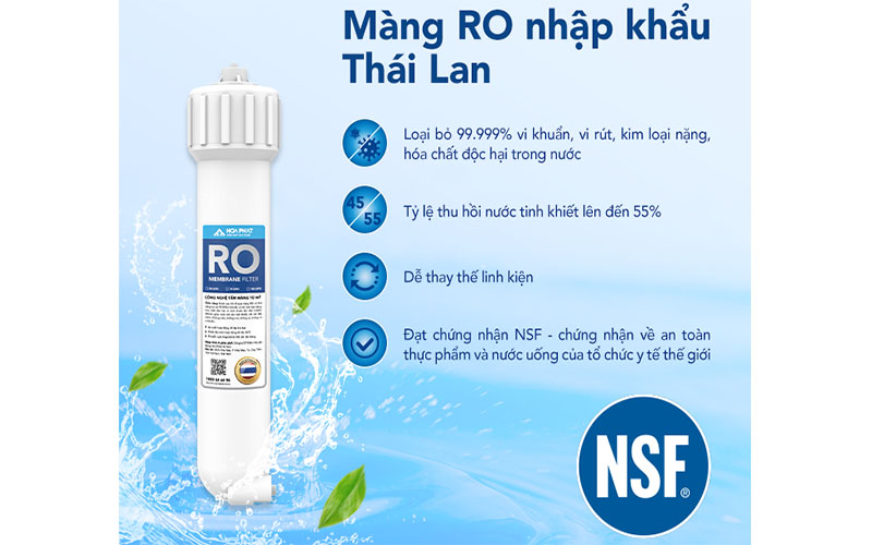 Màng lọc RO của Máy lọc nước RO nóng nguội lạnh Hòa Phát HPN629