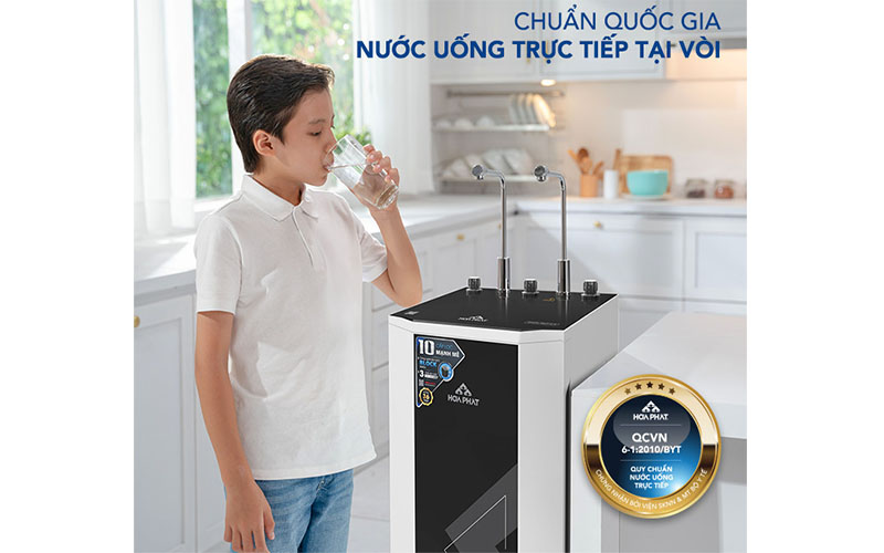 Nước đạt chuẩn bộ y tế của Máy lọc nước RO nóng nguội lạnh Hòa Phát HPN638