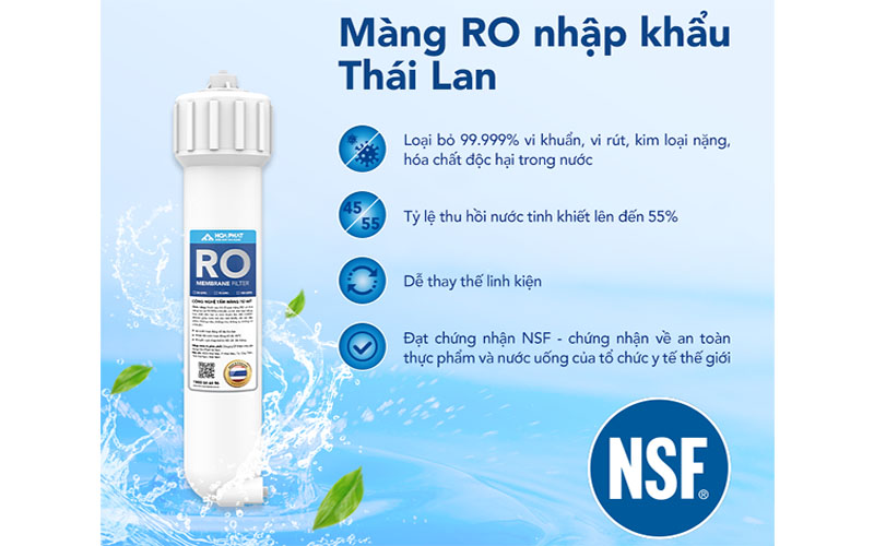 Màng lọc RO của Máy lọc nước RO nóng nguội lạnh Hòa Phát HPN638