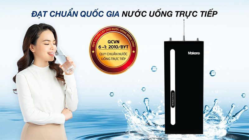 Nước đạt chuẩn của Máy lọc nước RO nóng nguội Makano MKW-42210H3