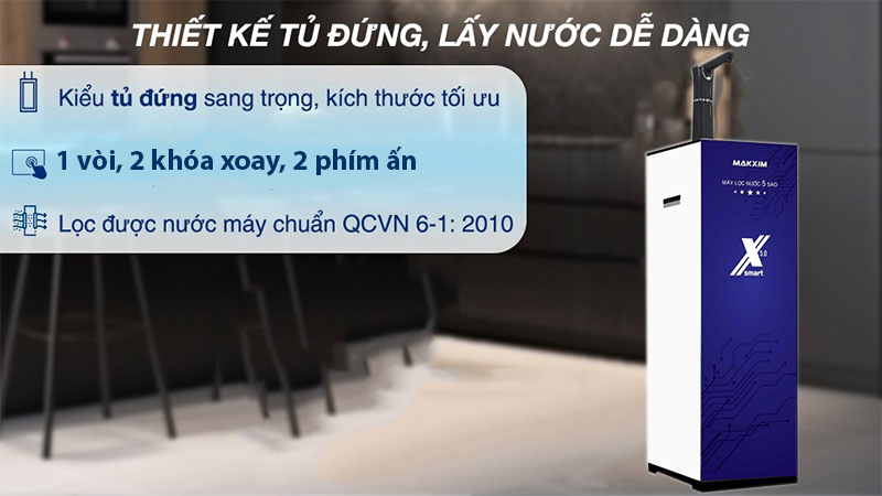 Thiết kế của Máy lọc nước RO nóng nguội Maksim MAK-X5.0