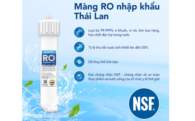 Màng lọc RO của Máy lọc nước RO nóng nguội lạnh Hòa Phát HPN625