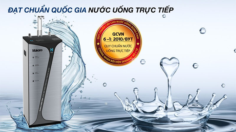 Nước đạt chuẩn của Máy lọc nước nóng nguội lạnh Makano H-Hero 3D MN302