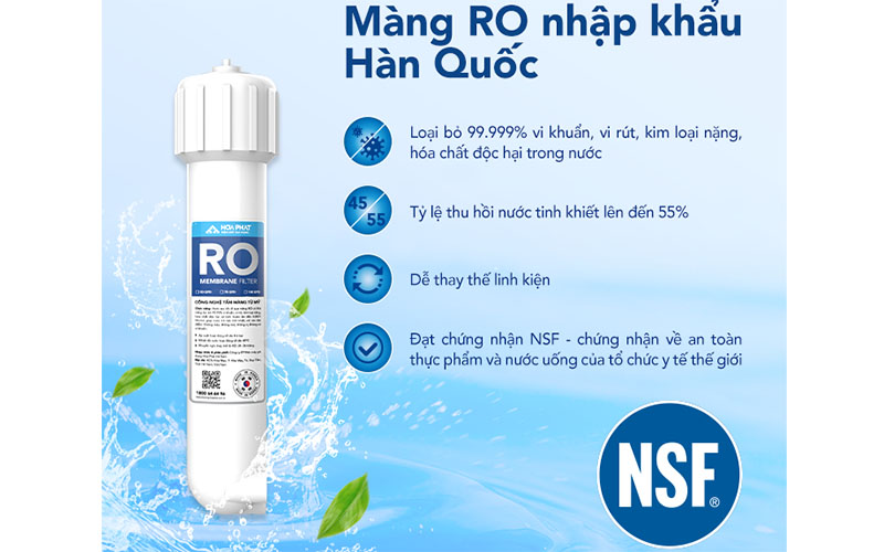 Màng lọc RO của Máy lọc nước RO tủ đứng Hòa Phát HPR528