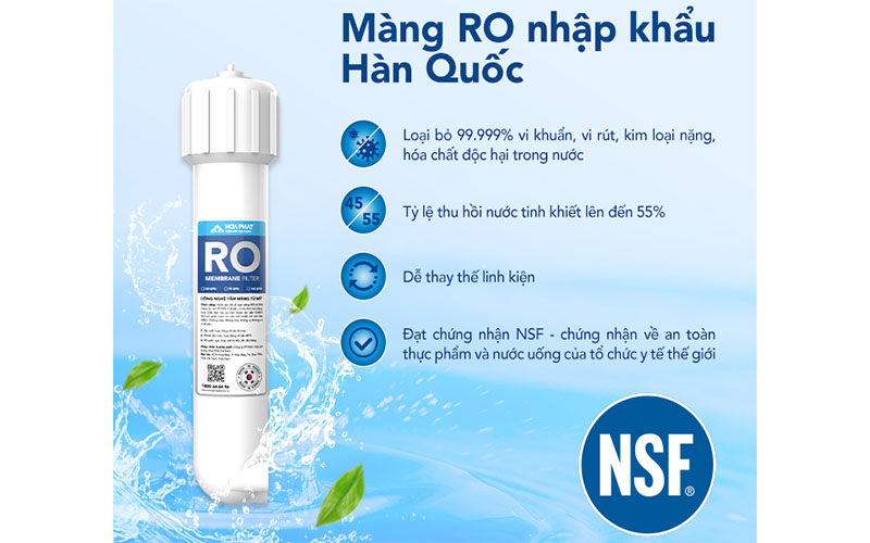 Màng lọc RO của Máy lọc nước RO tủ đứng Hòa Phát HPR556