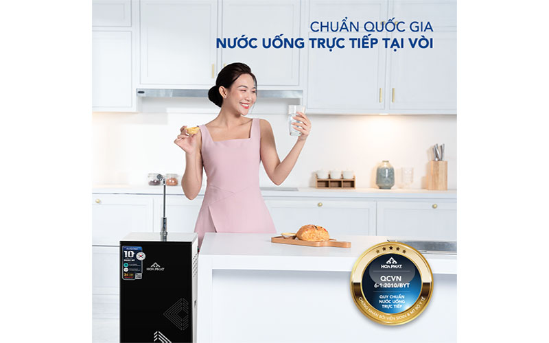 Nước đạt chuẩn của Máy lọc nước RO tủ đứng Hòa Phát HPR556