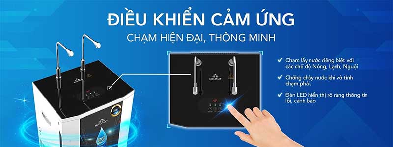 Bảng điều khiển của Máy lọc nước RO nóng lạnh Hòa Phát HWBR3B1021T