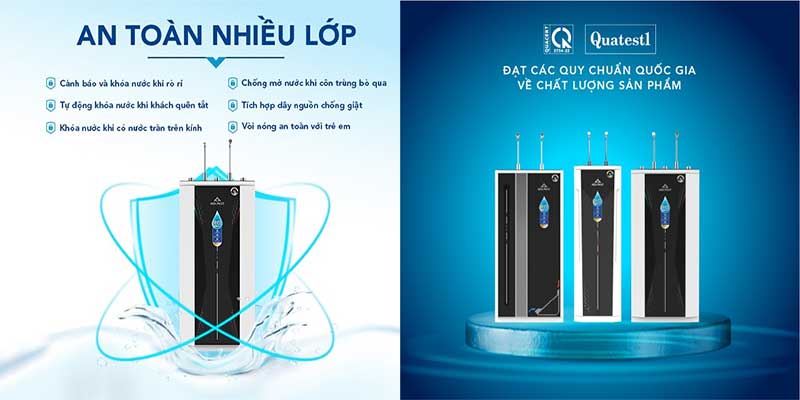 Tính năng của Máy lọc nước RO nóng lạnh Hòa Phát HWBR3B1021T